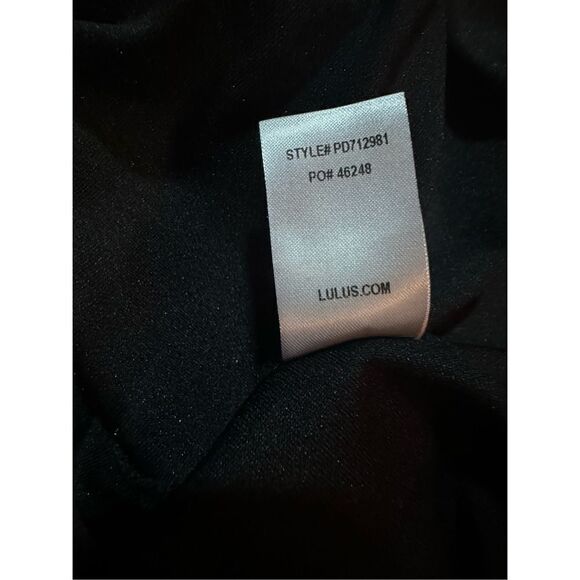 Lulus This Night Black Velvet Backless Skater Dress Sz S - Picture 12 of 12